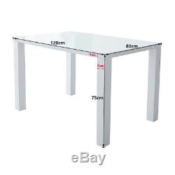 White High Gloss Dining Table Without Chairs 4-6 Seaters Kitchen Furniture Room