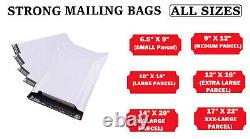 White Mailing Bags Strong Poly Mailer Self Seal Small Parcel to xxx-Large Parcel