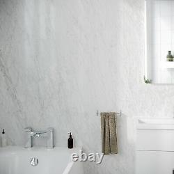 White Marble Cladding Modern PVC Panels Shower Wet Wall 2400x1000x10mm