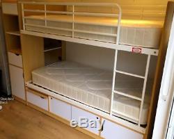 White Platinum Bunk Bed With Storage New Childrens Beds Drawers & Cupboards