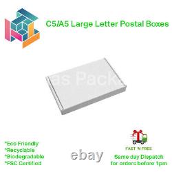 White Royal Mail PIP Large Letter Postal Boxes C4 C5 C6 FROM UK MANUFACTURER