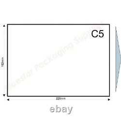 White Self Seal Plain & Window Envelopes DL C6 C5 C4 High Quality 90gsm