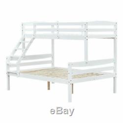 Wido WHITE TRIPLE SLEEPER BUNK BED SINGLE AND DOUBLE CHILDREN KIDS