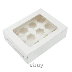 Windowed Cupcake Boxes for 1, 2, 4, 6, 12 & 24 Cup Cakes with Removable Trays