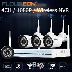 Wireless CCTV 1080P HDMI 4CH NVR Outdoor Camera Security System Kit IR Night 1TB