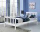 Wooden Bed Frame White Double King Single Size Solid Pine And With Mattress New