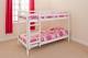 Wooden Bunk Bed Kids Childrens 3ft Single With Matress Options In White Or Pine