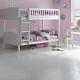 Wooden Bunk Bed Kids Childrens White 3ft Single Rosa With Mattress Option