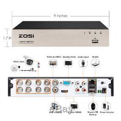 ZOSI 1080P CCTV System 8 channel DVR 2MP Outdoor Security Camera for Home + Gift